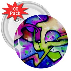 Graffity 3  Button (100 Pack) by Siebenhuehner