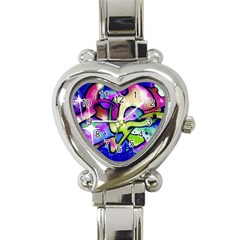 Graffity Heart Italian Charm Watch  by Siebenhuehner