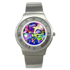 Graffity Stainless Steel Watch (slim) by Siebenhuehner