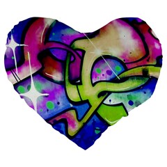 Graffity 19  Premium Heart Shape Cushion by Siebenhuehner