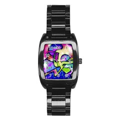 Graffity Stainless Steel Barrel Watch by Siebenhuehner