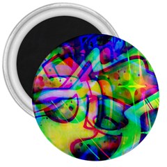 Graffity 3  Button Magnet by Siebenhuehner