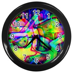 Graffity Wall Clock (black) by Siebenhuehner