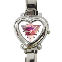 Triangles Heart Italian Charm Watch 