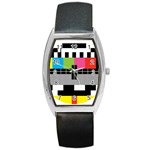 Test Pattern Tonneau Leather Watch