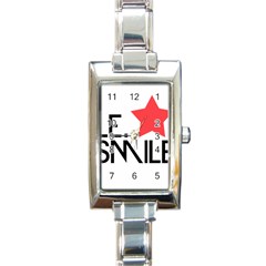 Le  Smile Rectangular Italian Charm Watch