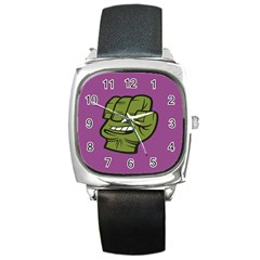 Hulk Smash Square Leather Watch