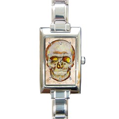 Warm Skull Rectangular Italian Charm Watch