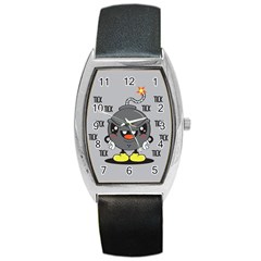 Time Bomb Tonneau Leather Watch