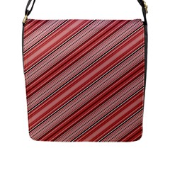 Lines Flap Closure Messenger Bag (Large)