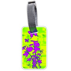 Butterfly Green Luggage Tag (one Side) by uniquedesignsbycassie