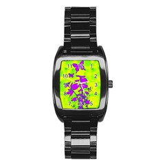 Butterfly Green Stainless Steel Barrel Watch by uniquedesignsbycassie