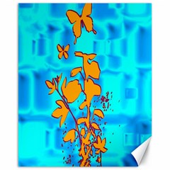 Butterfly Blue Canvas 16  X 20  (unframed)