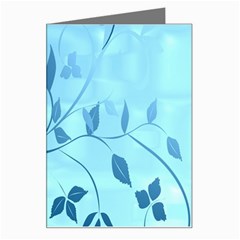 Floral Blue Greeting Card by uniquedesignsbycassie