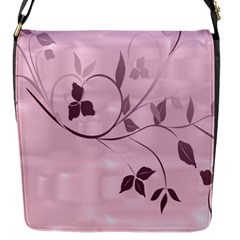 Floral Purple Flap Closure Messenger Bag (small) by uniquedesignsbycassie