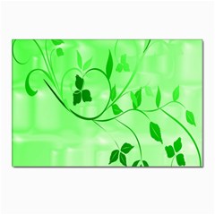 Floral Green Postcard 4 x 6  (10 Pack) by uniquedesignsbycassie