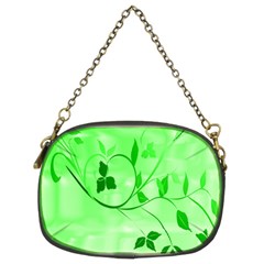 Floral Green Chain Purse (two Sided)  by uniquedesignsbycassie