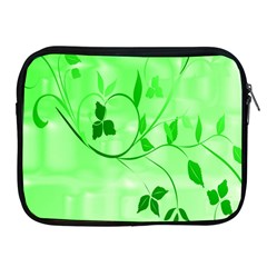 Floral Green Apple Ipad Zippered Sleeve by uniquedesignsbycassie