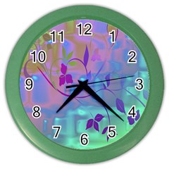 Floral Multicolor Wall Clock (color)