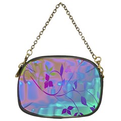 Floral Multicolor Chain Purse (one Side) by uniquedesignsbycassie