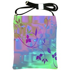 Floral Multicolor Shoulder Sling Bag by uniquedesignsbycassie