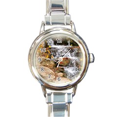 Waterfall Round Italian Charm Watch by uniquedesignsbycassie