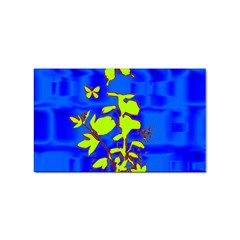 Butterfly Blue/green Sticker 10 Pack (rectangle)