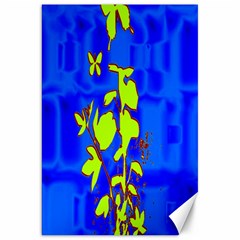 Butterfly Blue/green Canvas 20  X 30  (unframed)