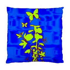 Butterfly Blue/green Cushion Case (two Sided) 