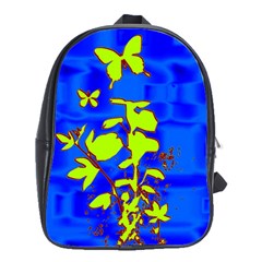 Butterfly Blue/green School Bag (large) by uniquedesignsbycassie