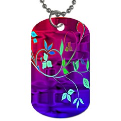 Floral Colorful Dog Tag (one Sided)