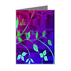 Floral Colorful Mini Greeting Card by uniquedesignsbycassie