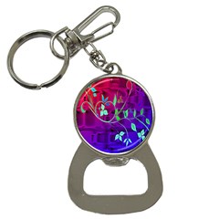 Floral Colorful Bottle Opener Key Chain