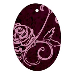 Rose Oval Ornament by uniquedesignsbycassie