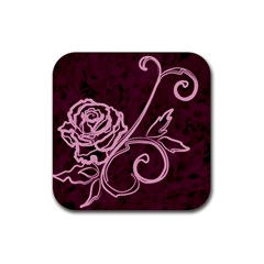 Rose Drink Coaster (square) by uniquedesignsbycassie