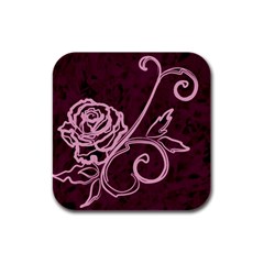 Rose Drink Coasters 4 Pack (square) by uniquedesignsbycassie
