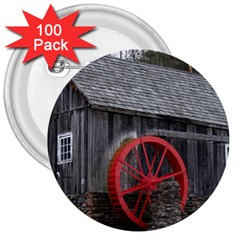 Vermont Christmas Barn 3  Button (100 Pack)