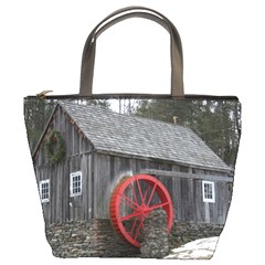 Vermont Christmas Barn Bucket Handbag by plainandsimple