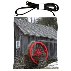 Vermont Christmas Barn Shoulder Sling Bag by plainandsimple
