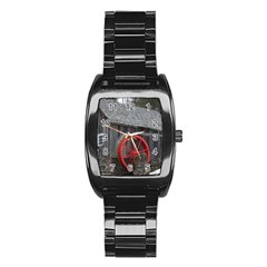 Vermont Christmas Barn Stainless Steel Barrel Watch