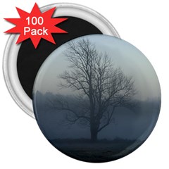 Foggy Tree 3  Button Magnet (100 Pack)