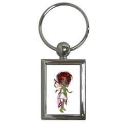 Fairy Magic Faerie In A Dress Key Chain (rectangle) by goldenjackal