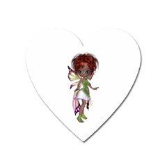 Fairy Magic Faerie In A Dress Magnet (heart) by goldenjackal