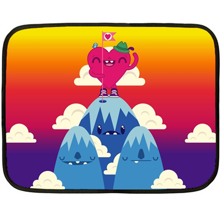 Love On Top Mini Fleece Blanket (Single Sided)