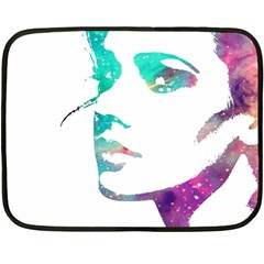 Cosmic Face Mini Fleece Blanket (single Sided) by LoveModa