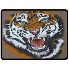 The Eye Of The Tiger Fleece Blanket (extra Large)