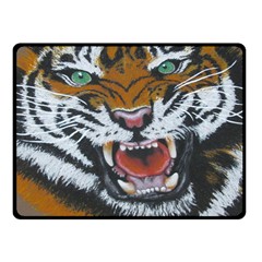 The Eye Of The Tiger Fleece Blanket (small)