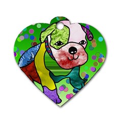 Pug Dog Tag Heart (two Sided) by Siebenhuehner