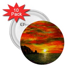 Alyssa s Sunset By Ave Hurley Artrevu - 2 25  Button (10 Pack)