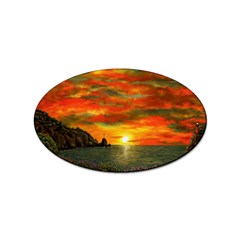 Alyssa s Sunset By Ave Hurley Artrevu - Sticker (oval) by ArtRave2